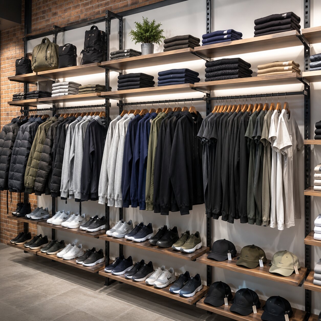 retail store wall shelving in uk