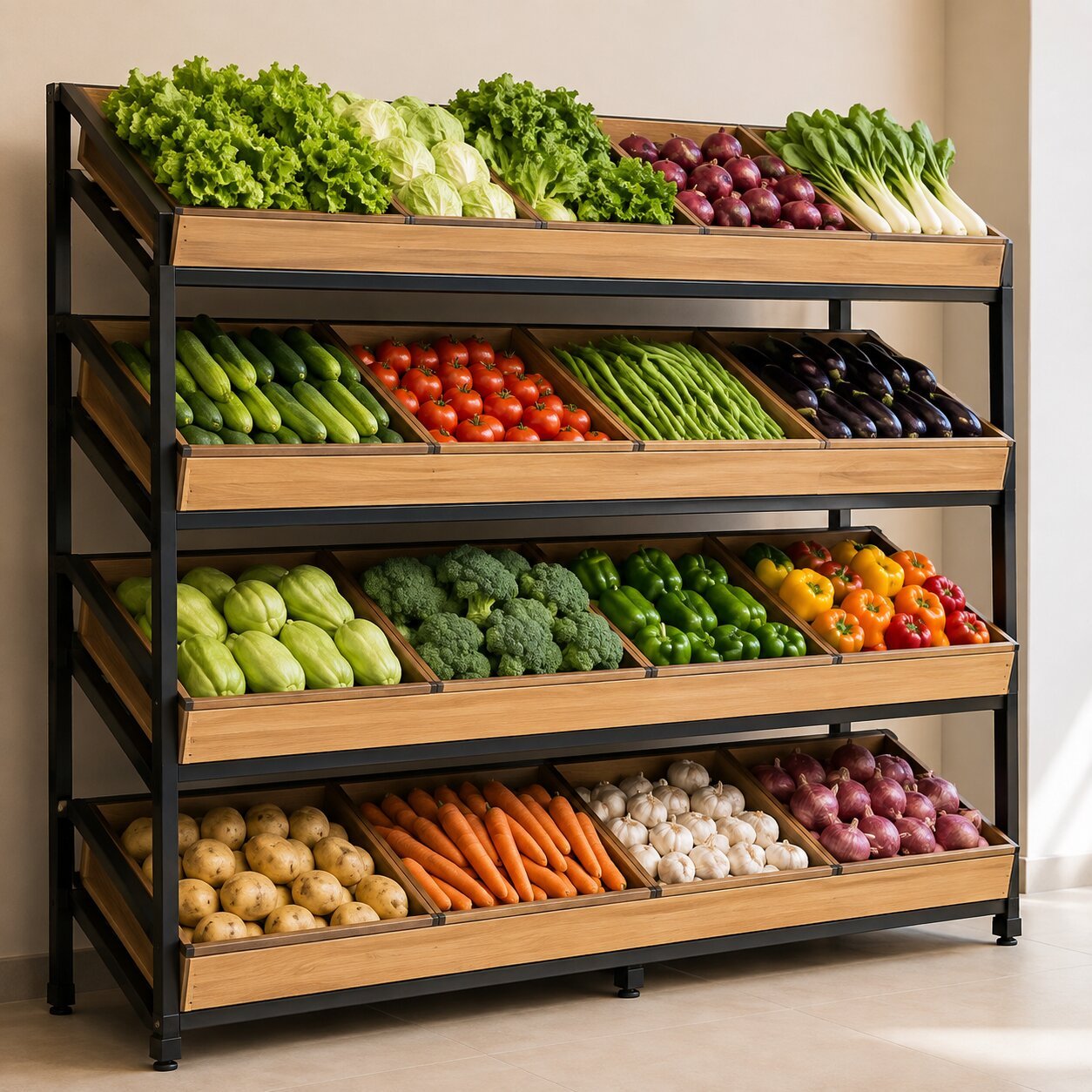 vegetable display rack