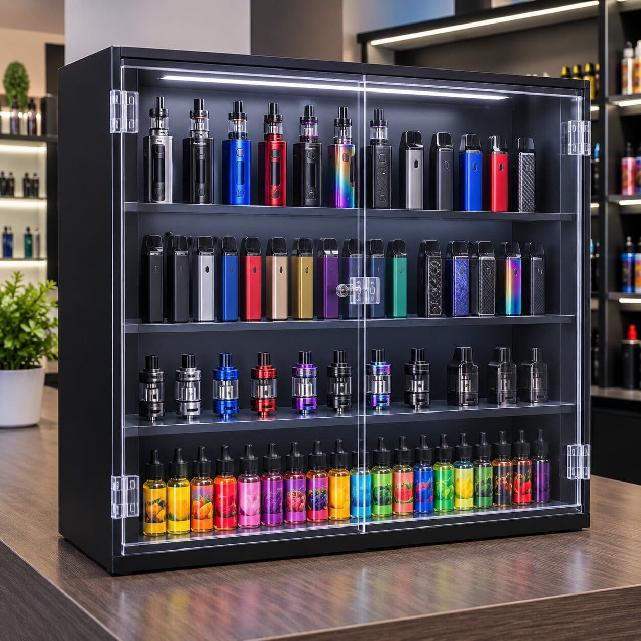 Vape Display with Acrylic Doors