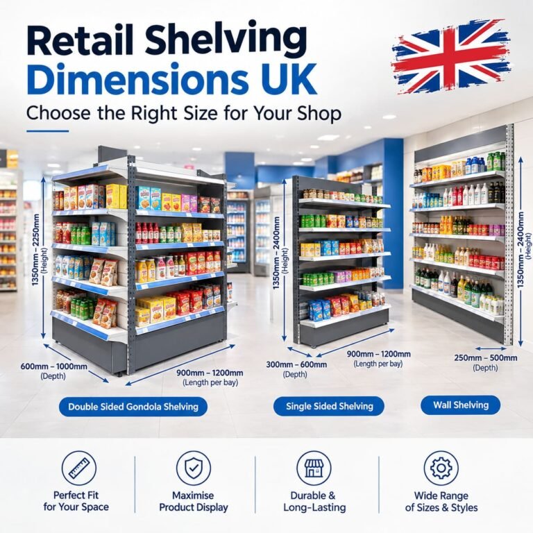 Retail Shelving Dimensions UK