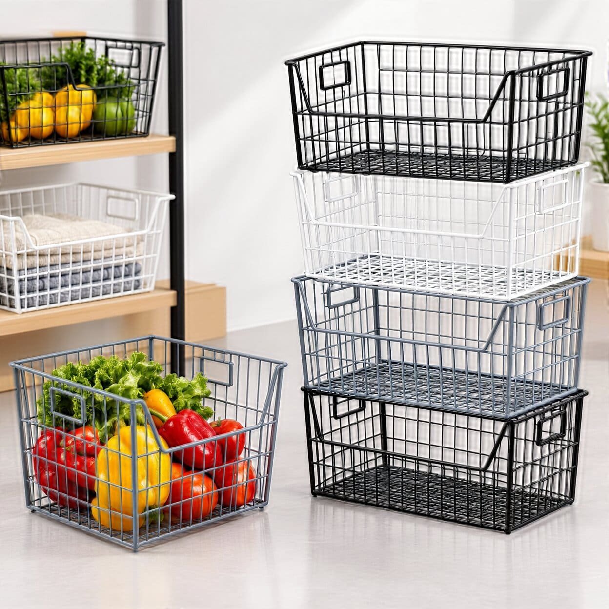 Wire Stacking Baskets